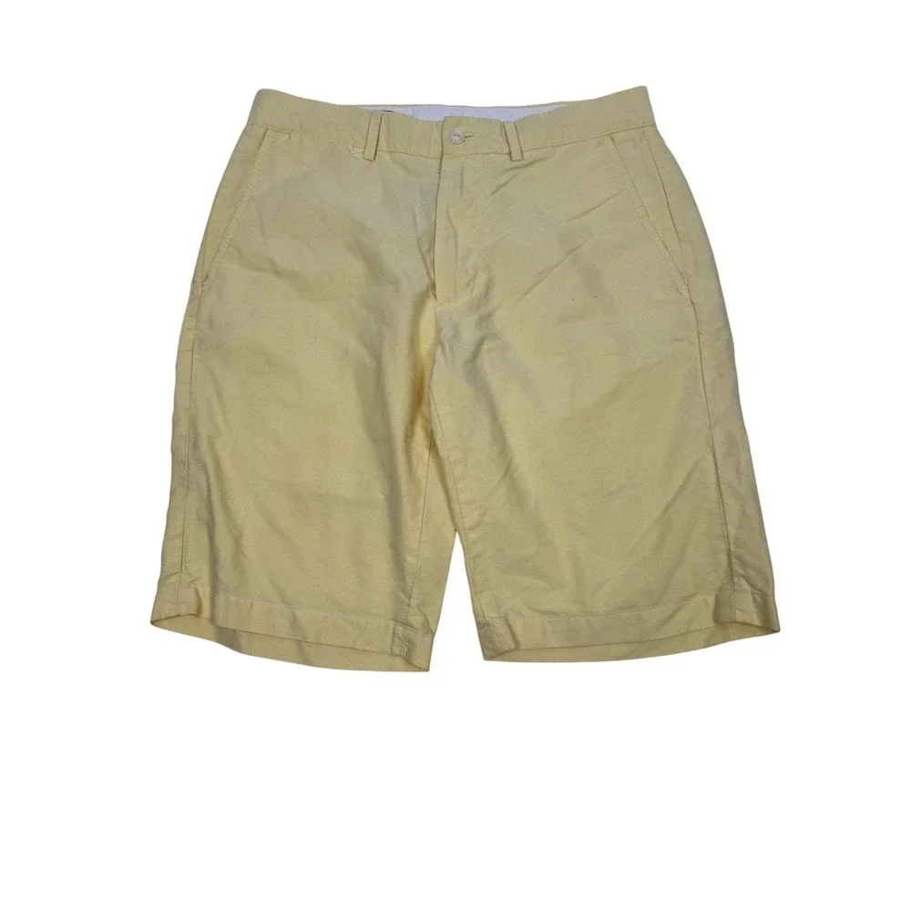 Polo Ralph Lauren Preston Shorts Mens 31 Yellow Cotton Chino Classic Fit Casual